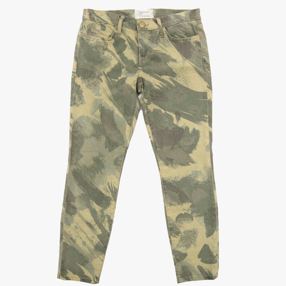 New Current Elliott The Stiletto Jeans In Brush Stroke Camo Size 29 US 8